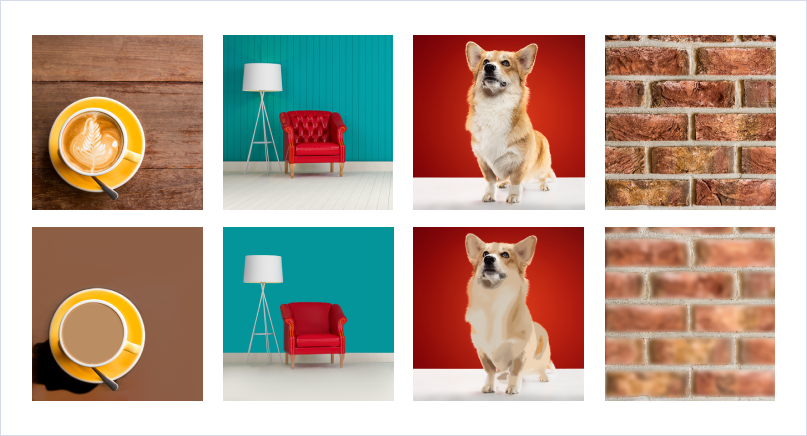 Images with and without texture