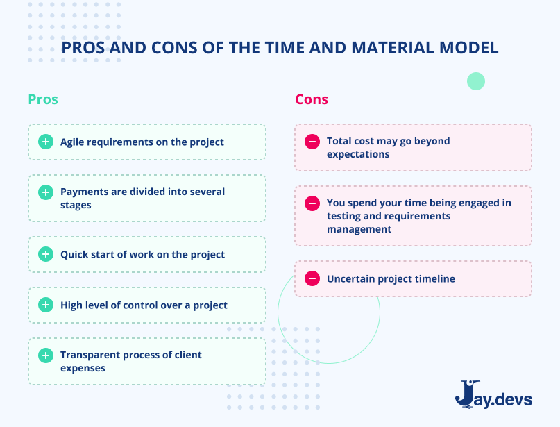 Pros and cons of T&M pricing model