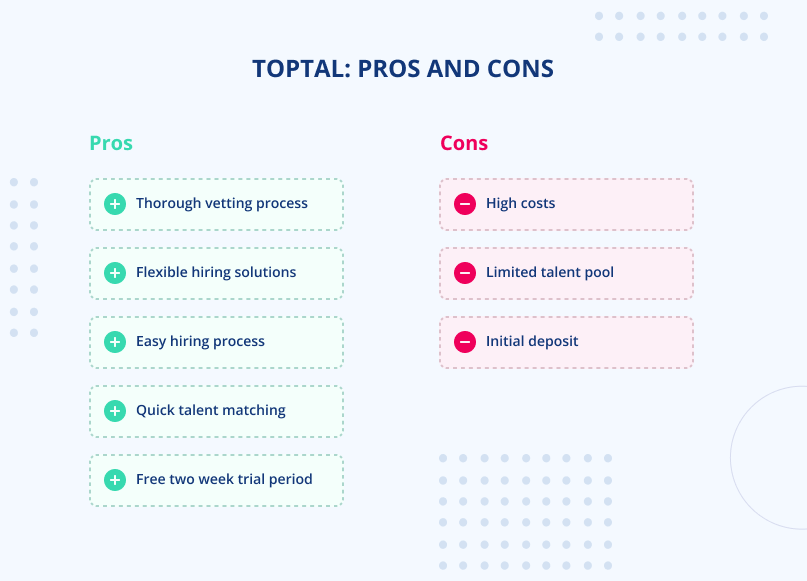 TOPTAL Pros and Cons