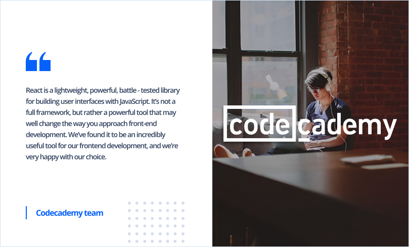Codecademy about ReactJS